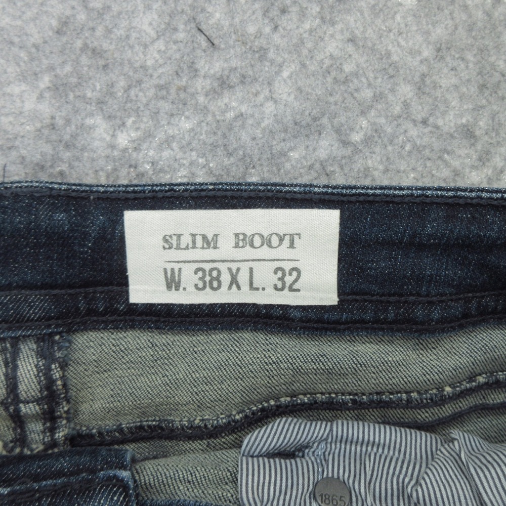 TK Axel Jeans Mens 38x31 Blue Slim Boot Dark Wash Denim Stretch Modern Fit - Picture 5 of 16